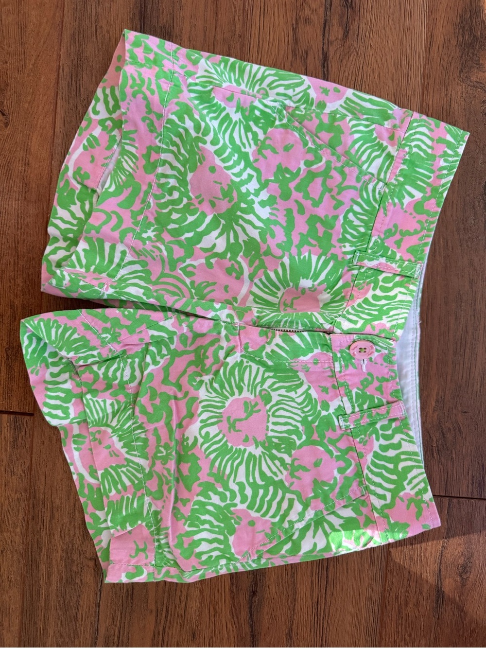 Lilly Pulitzer Pink & Green Floral Bermuda Shorts